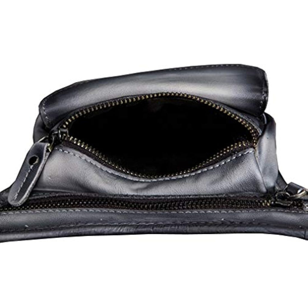 Leather Waist Pack – Unisex Minimalist Travel Belt Bag