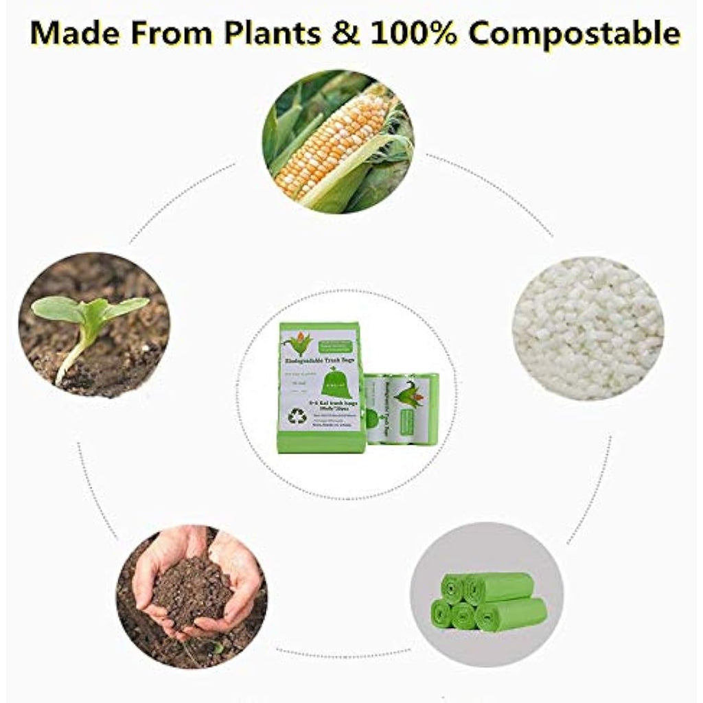 20L Biodegradable Bin Liners – 100 Compostable Food Waste Bags