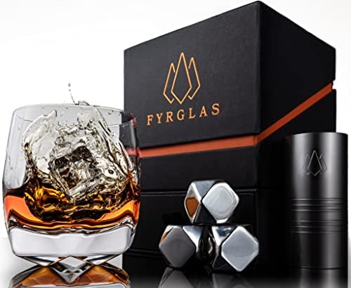 Jolof Store Fyrglas Whisky Glass Gift Set | Luxury Tumbler & Cooling Cubes