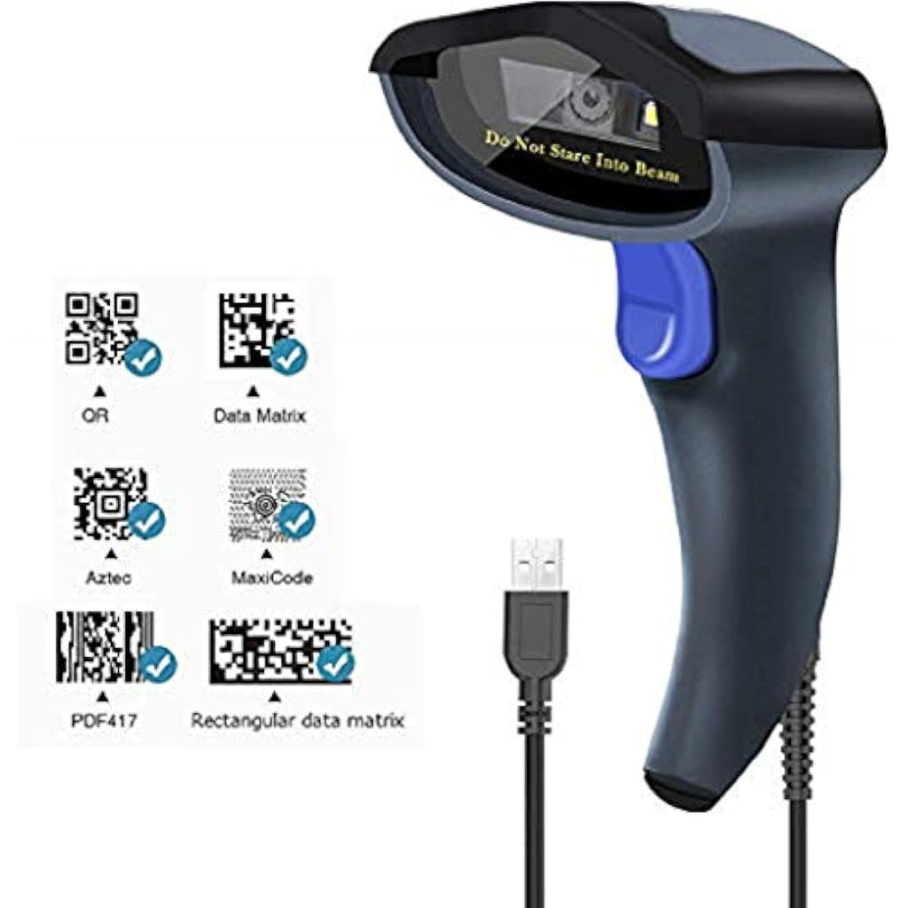 NETUM 2D QR Barcode Scanner – Handheld USB Wired Imager for POS
