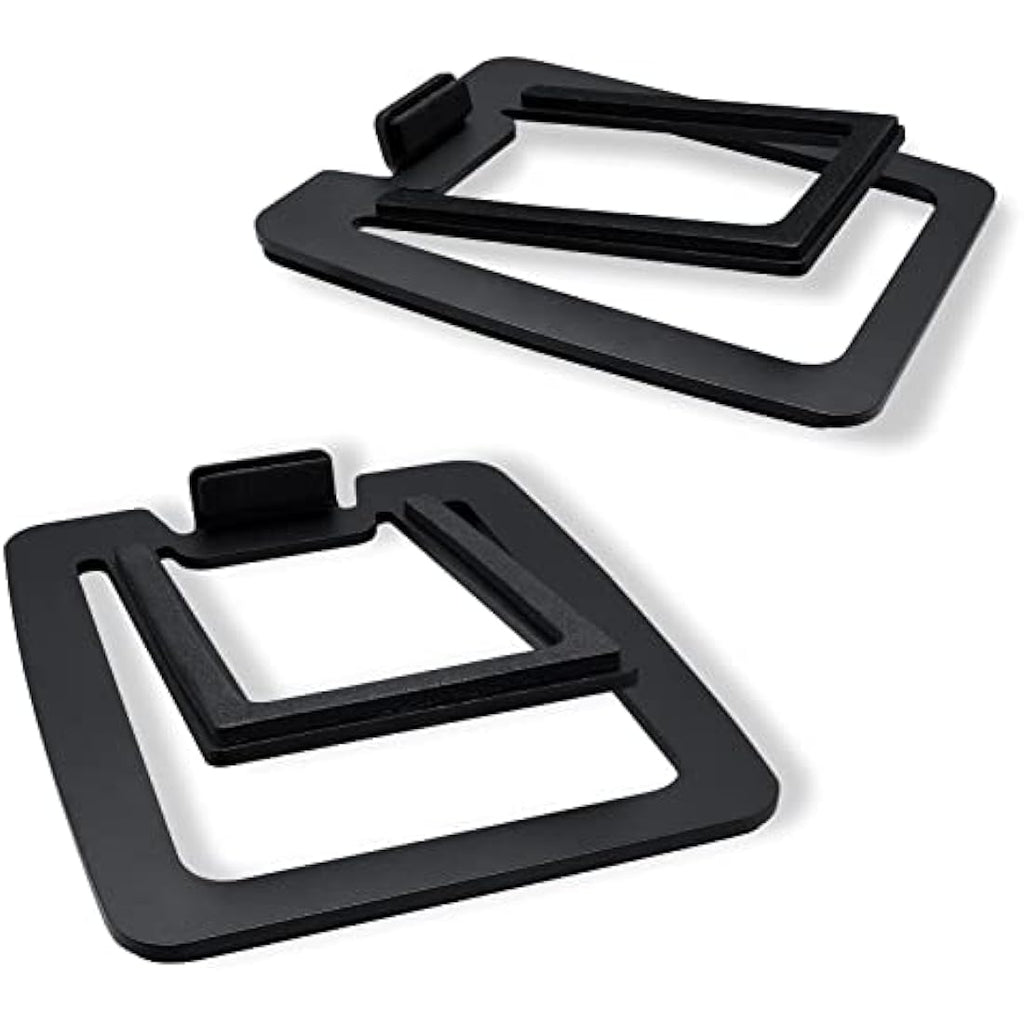 Sanyun SW601 15° Tilted Metal Desktop Speaker Stands - Black (Pair)