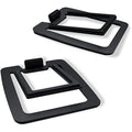 Sanyun SW601 15° Tilted Metal Desktop Speaker Stands - Black (Pair)