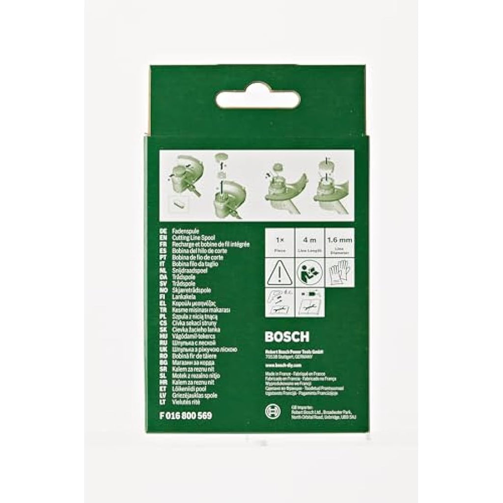 Bosch Trimmer Spool Cutting Line - 4m x 1.6mm for Garden Trimmers