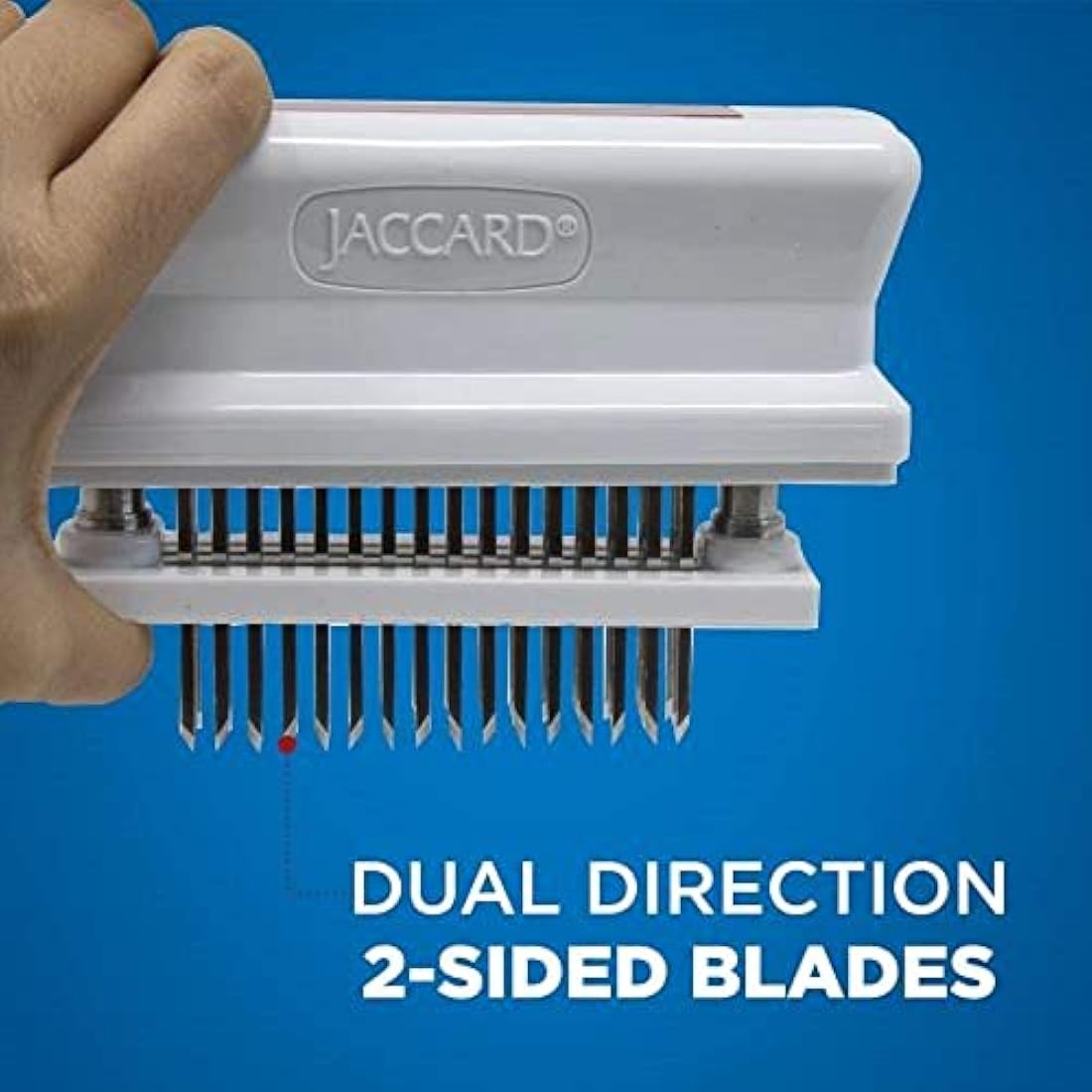 Jaccard 48-Blade Meat Tenderizer – Stainless Steel Needle Tool, Red