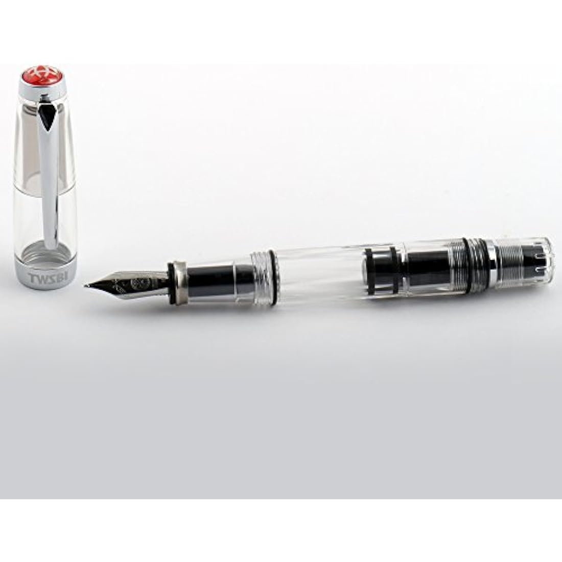 TWSBI Diamond Mini Clear Fountain Pen – Transparent Piston Pen, Fine Nib
