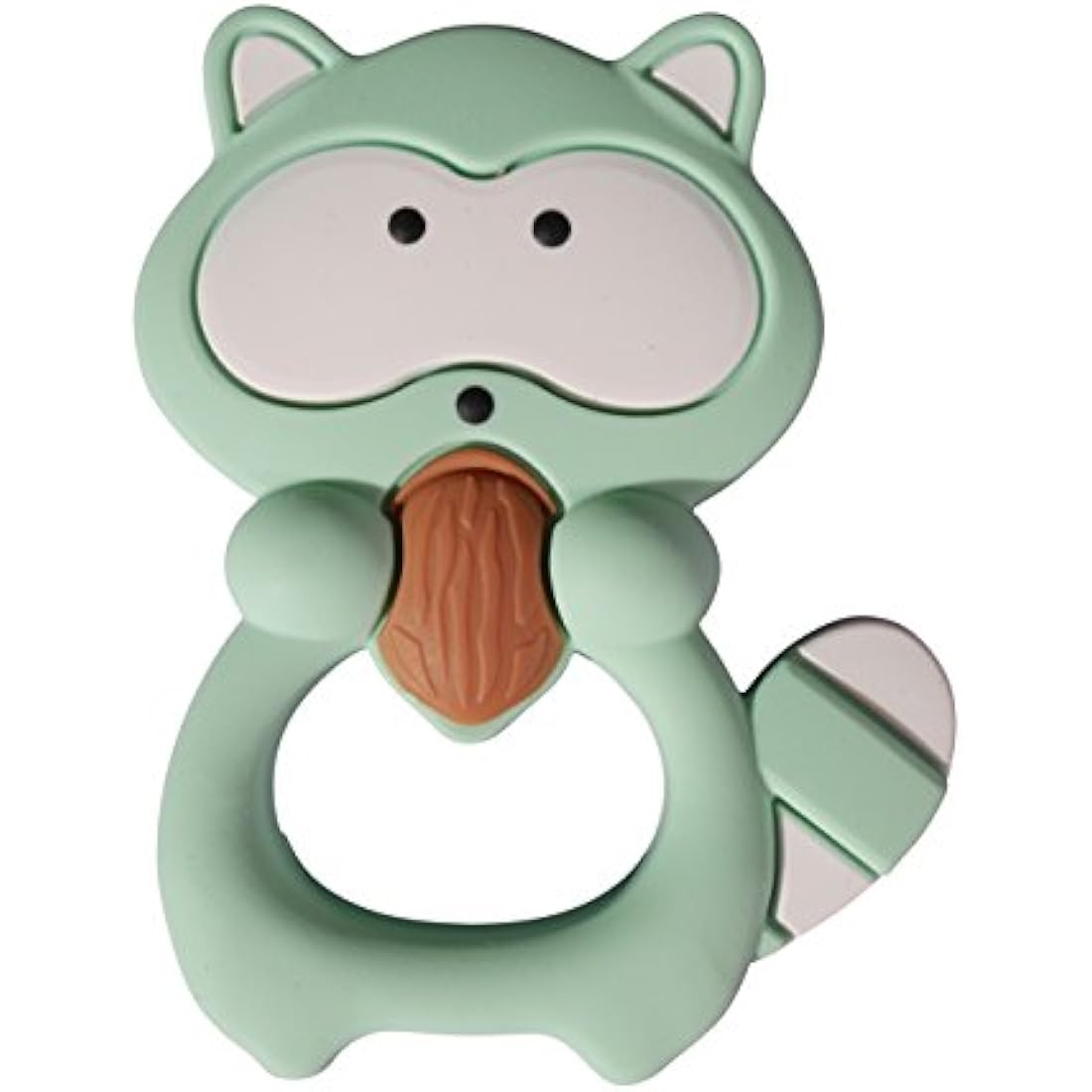 Raccoon Silicone Teether – BPA Free Sensory Chewelry, Mint