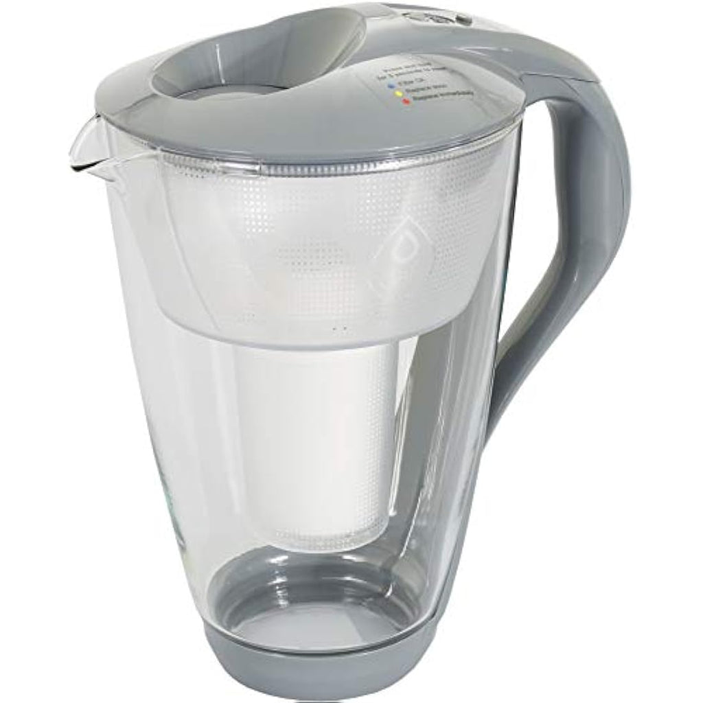Dafi Crystal 2.0L Glass Water Filter Pitcher with LED Indicator – Graphite