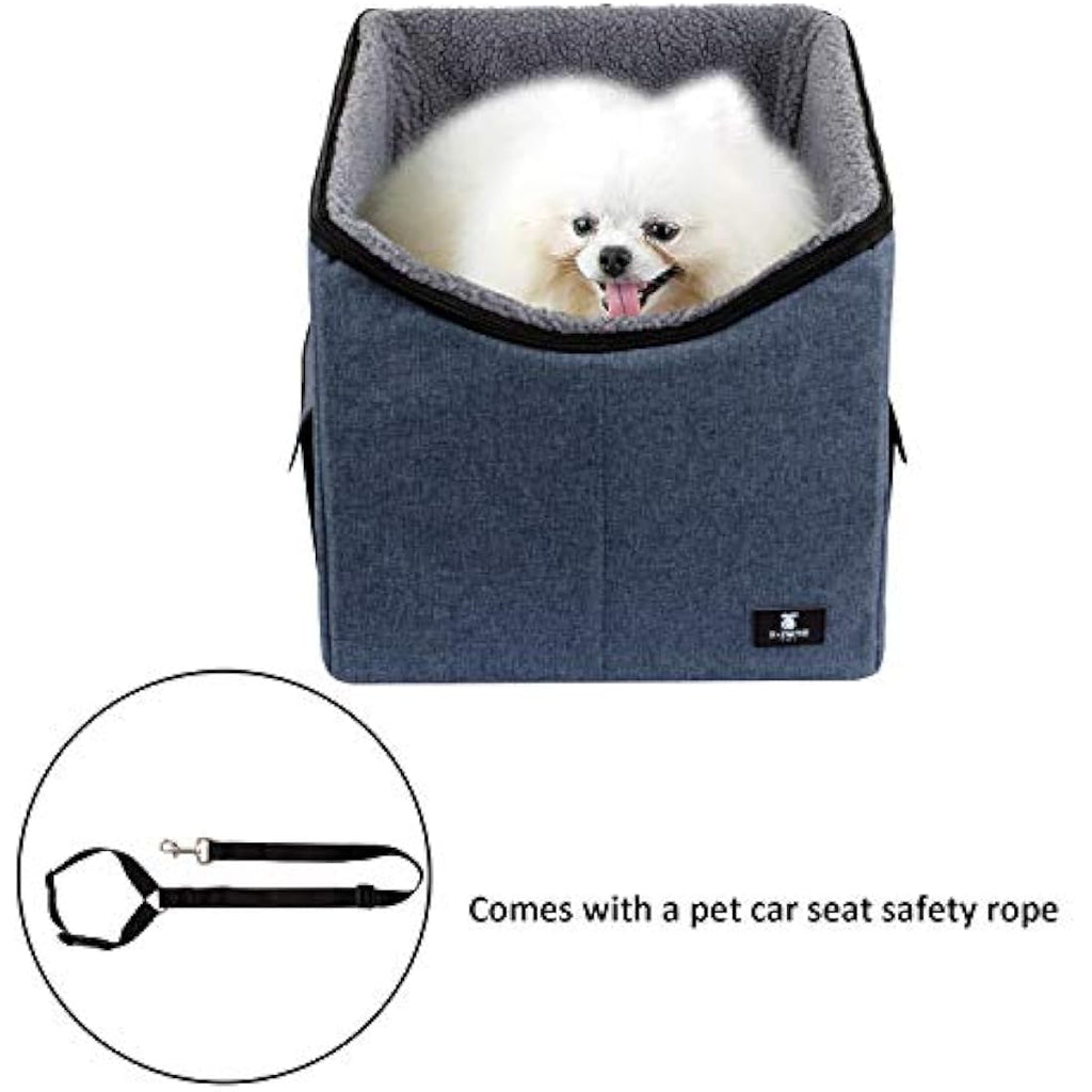 X-ZONE PET Dog Booster Car Seat & Portable Pet Bed - Medium, Blue