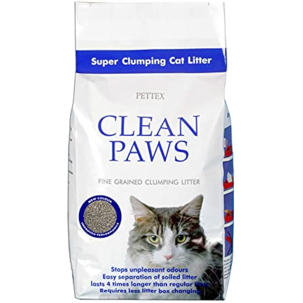 Pettex Clean Paws Super Clumping Cat Litter - Dust Free, 15kg
