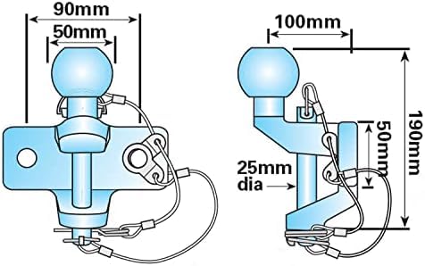 Maypole MP84 Combined Ball & Pin Hitch – 50mm Silver Towball for Trailers
