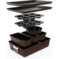 NutriChef 8-Piece Non-Stick Bakeware Set – Stackable Carbon Steel Pans