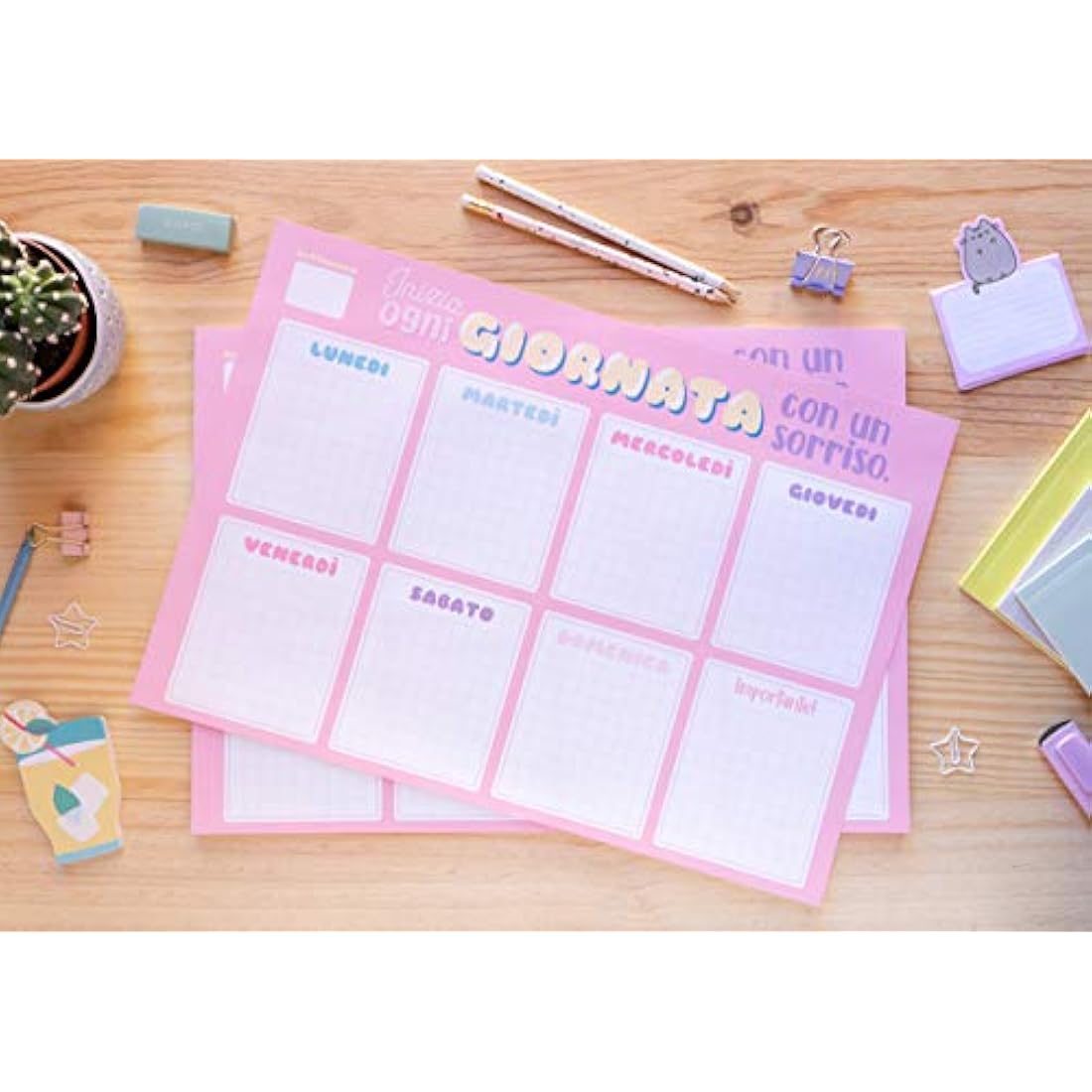 Grupo Erik Carouge Weekly Planner A3 - Italian Desk Calendar Notepad