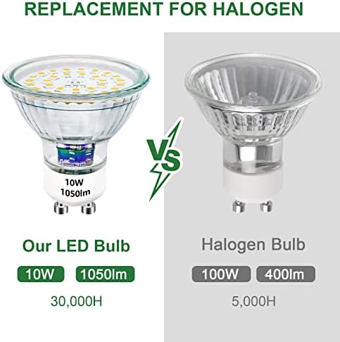 Unikcst GU10 LED Dimmable Bulbs | 10W Neutral White 4500K | 10 Pack