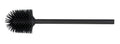 WENKO Black Silicone Toilet Brush with Stainless Steel Handle – 8 cm