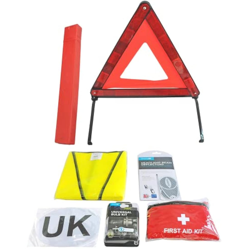 Simply ETK1 Europe Travel Kit – 7 Piece Car Safety Set with Carry Bag