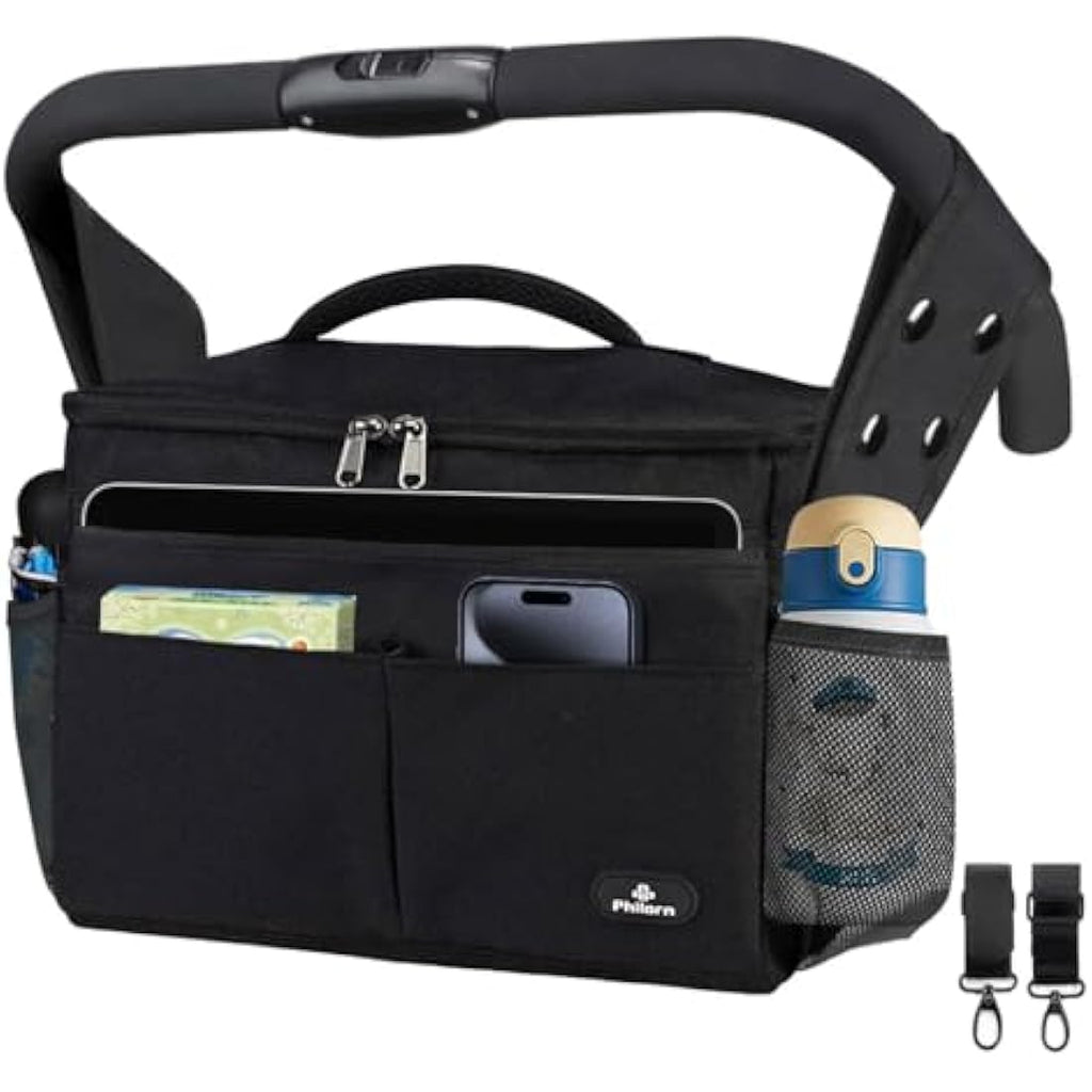 Philorn Universal Pram Organiser Bag with Insulated Cup Holders
