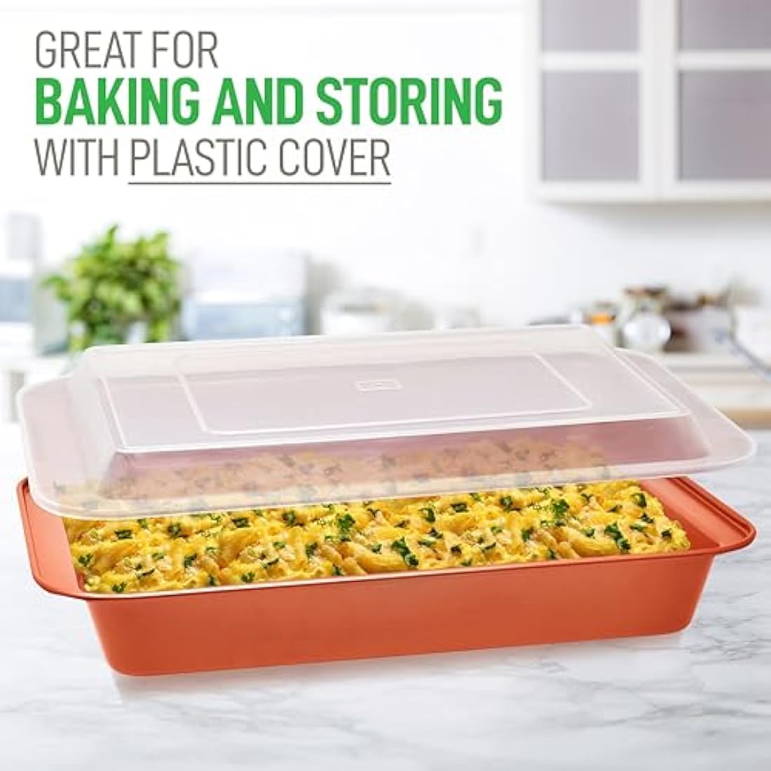 NutriChef 5-Piece Nonstick Carbon Steel Baking Pan Set with Handles