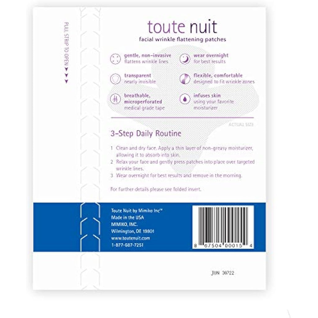 Toute Nuit Facial Wrinkle Patches – JET Extra Large Forehead Tape
