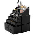 Acrylic Makeup Organizer – 4 Piece Stackable Cosmetic Storage