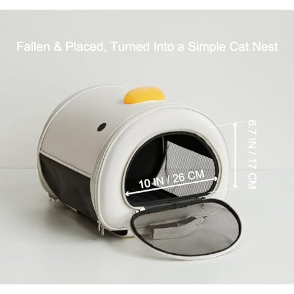 PURROOM Cat Carrier Backpack – Breathable 900D Oxford Pet Travel Bag