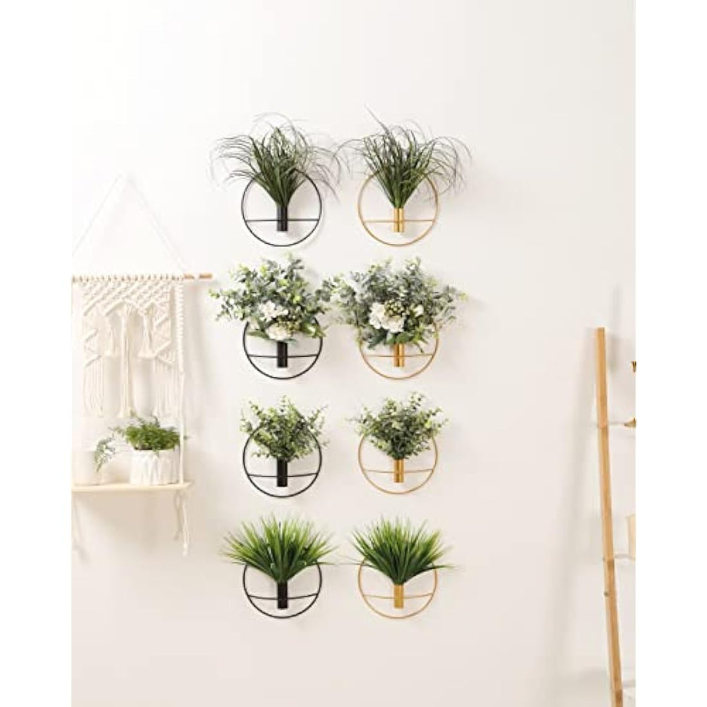 Pretty Jolly Metal Ring Wall Vase Decor – 2 Pack Boho Pampas Grass Art