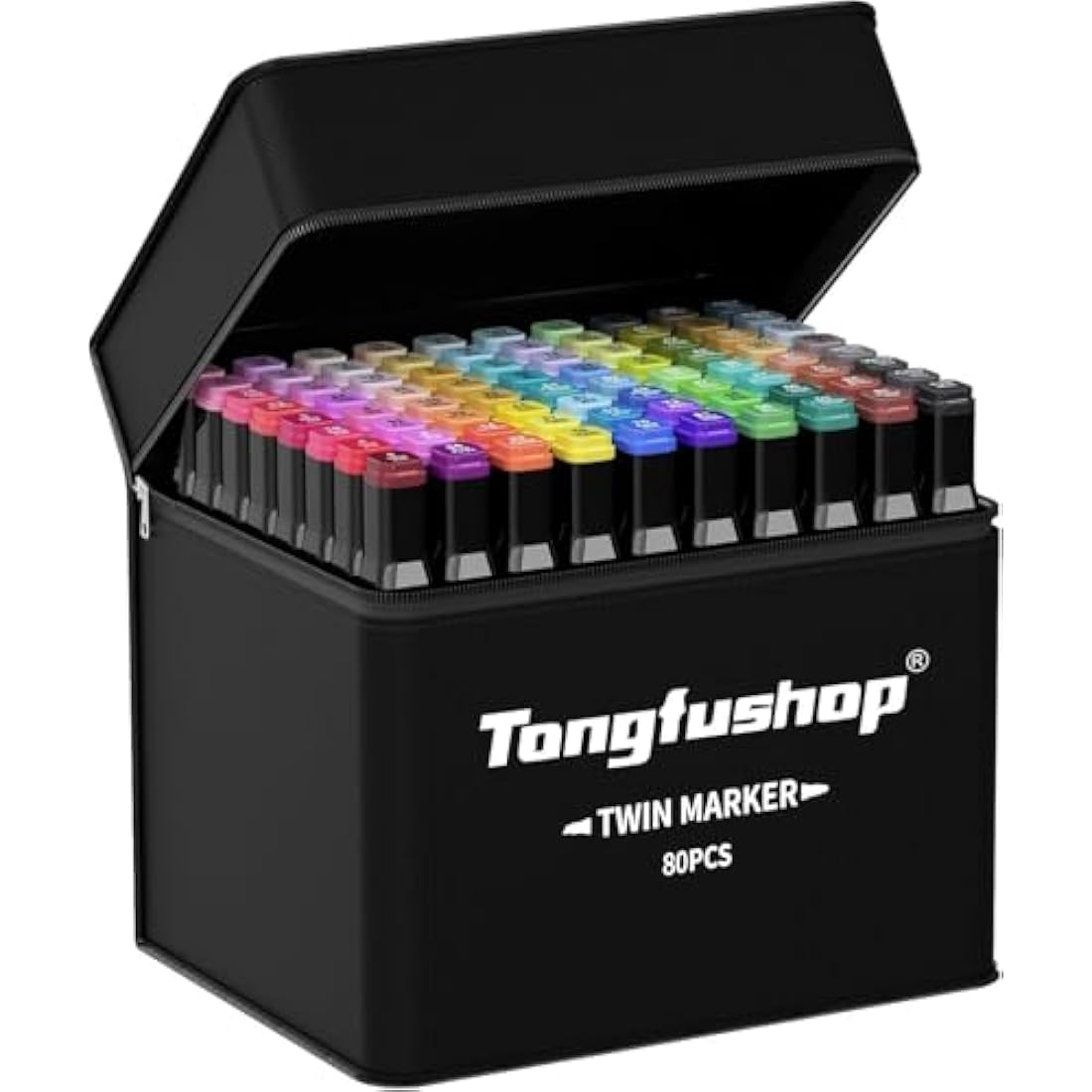 Tongfushop 80 Color Alcohol Markers | Dual Tip Art Pens for Drawing & Manga