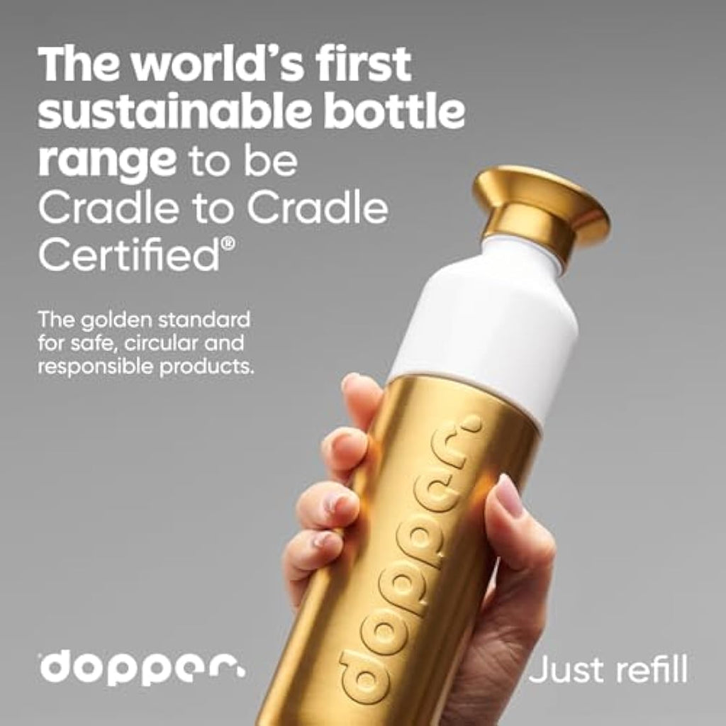 Dopper Steel 1.1L Water Bottle – Recycled Stainless Steel Sports Bottle