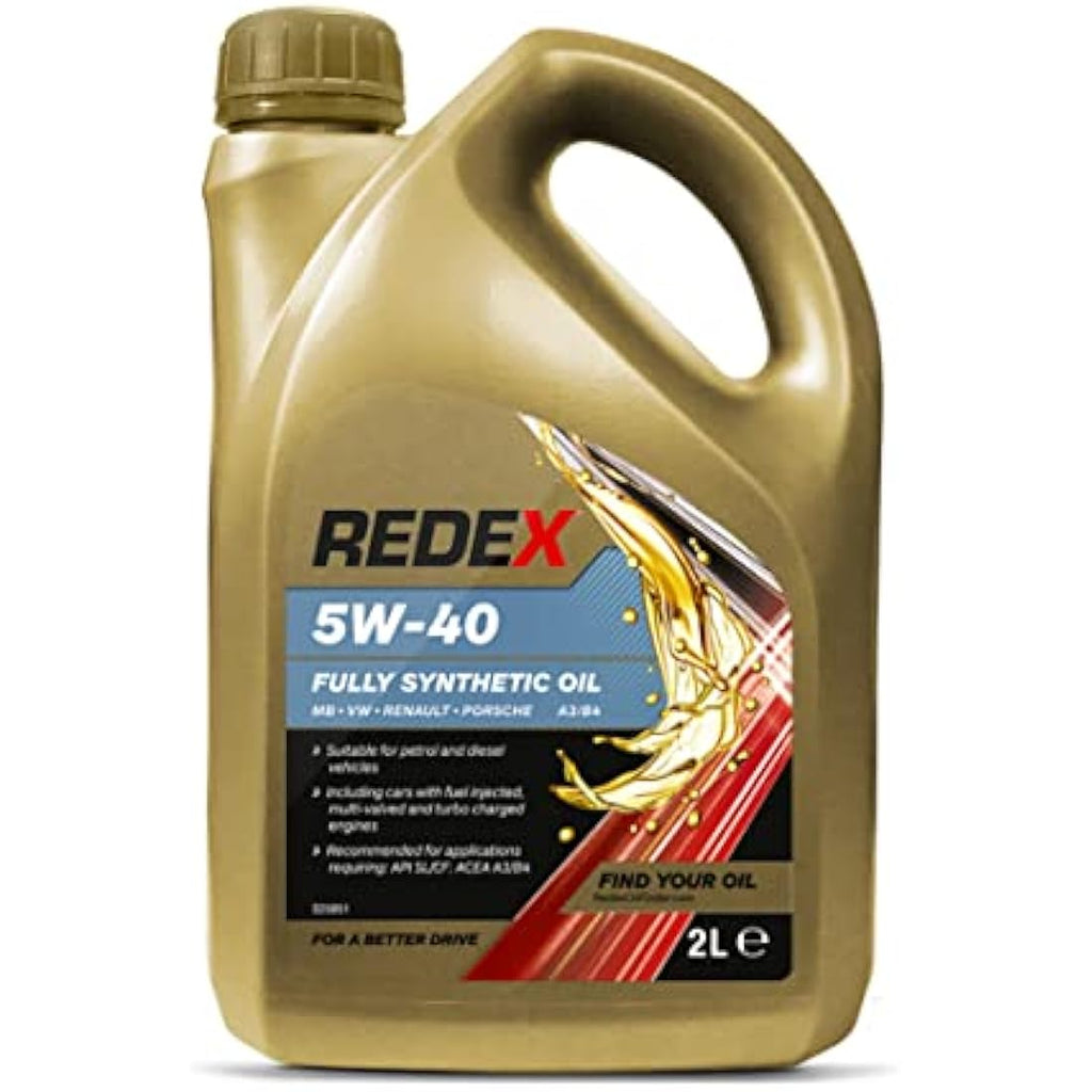 Redex 5W-40 Fully Synthetic Engine Oil - 2 Litre Motor Lubricant
