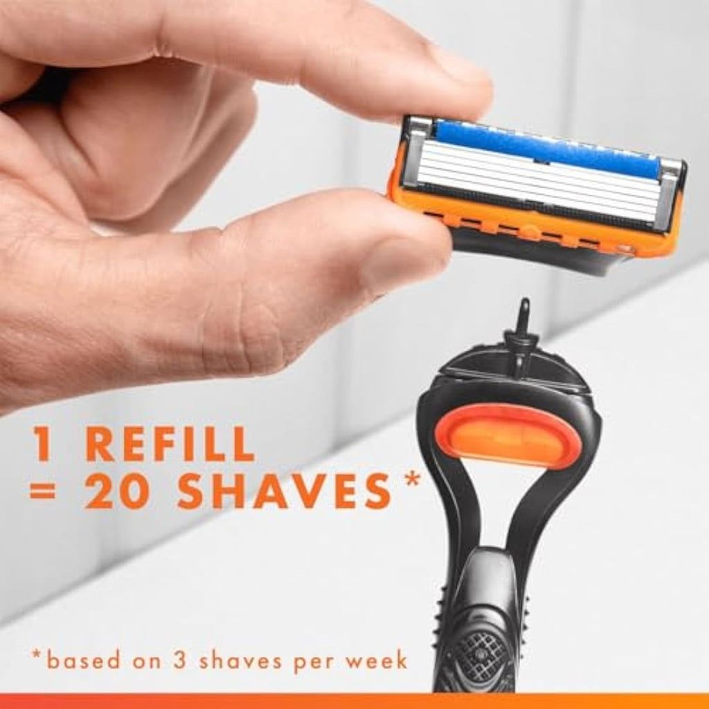 Gillette Fusion5 Men's Razor with 10 Anti-Friction Blade Refills