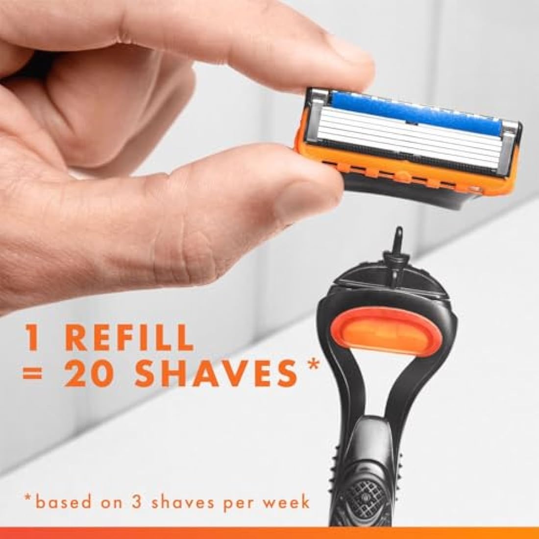 Gillette Fusion5 Men's Razor with 10 Anti-Friction Blade Refills