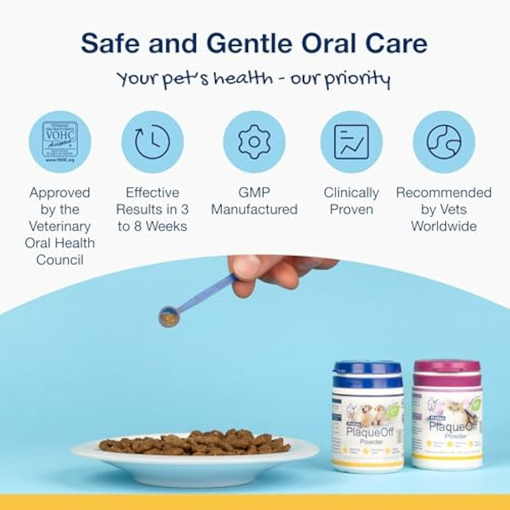 ProDen PlaqueOff Powder - 100% Natural Seaweed Pet Dental Care - 180g