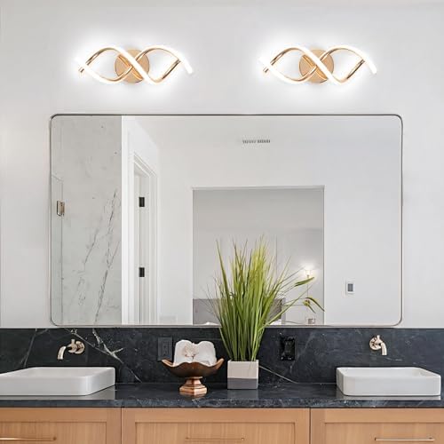 EIDISUNY LED Wall Sconce – 24W Modern Spiral Indoor Light, Cool White
