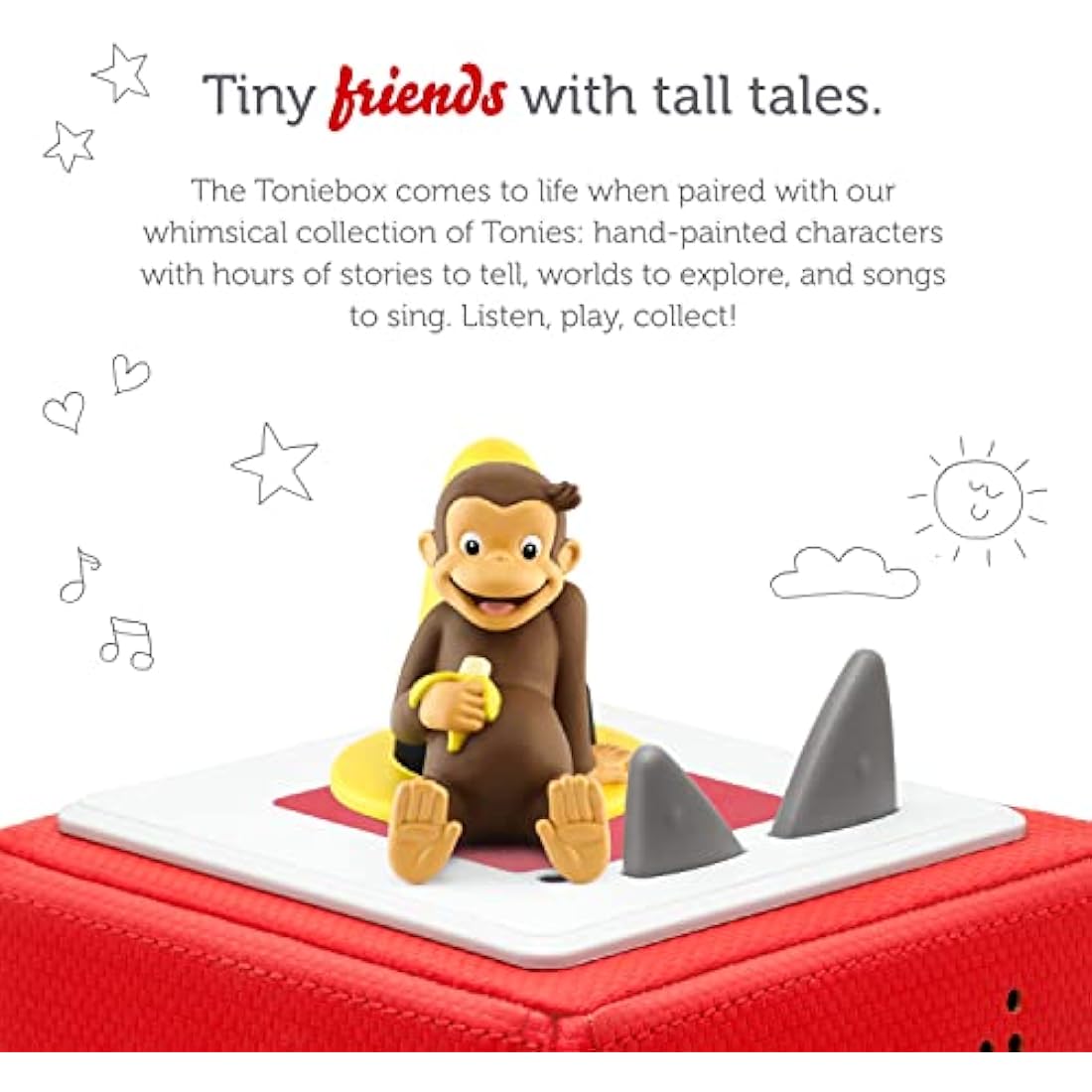 Tonies Curious George Audio Play Character - 4 Stories for Toniebox