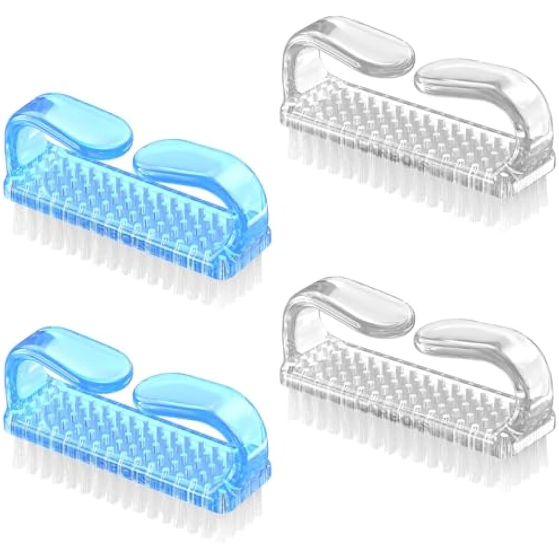 Larbois 4 Pcs Nail Scrubbing Brush – Soft Bristle Hand & Fingernail Cleaner