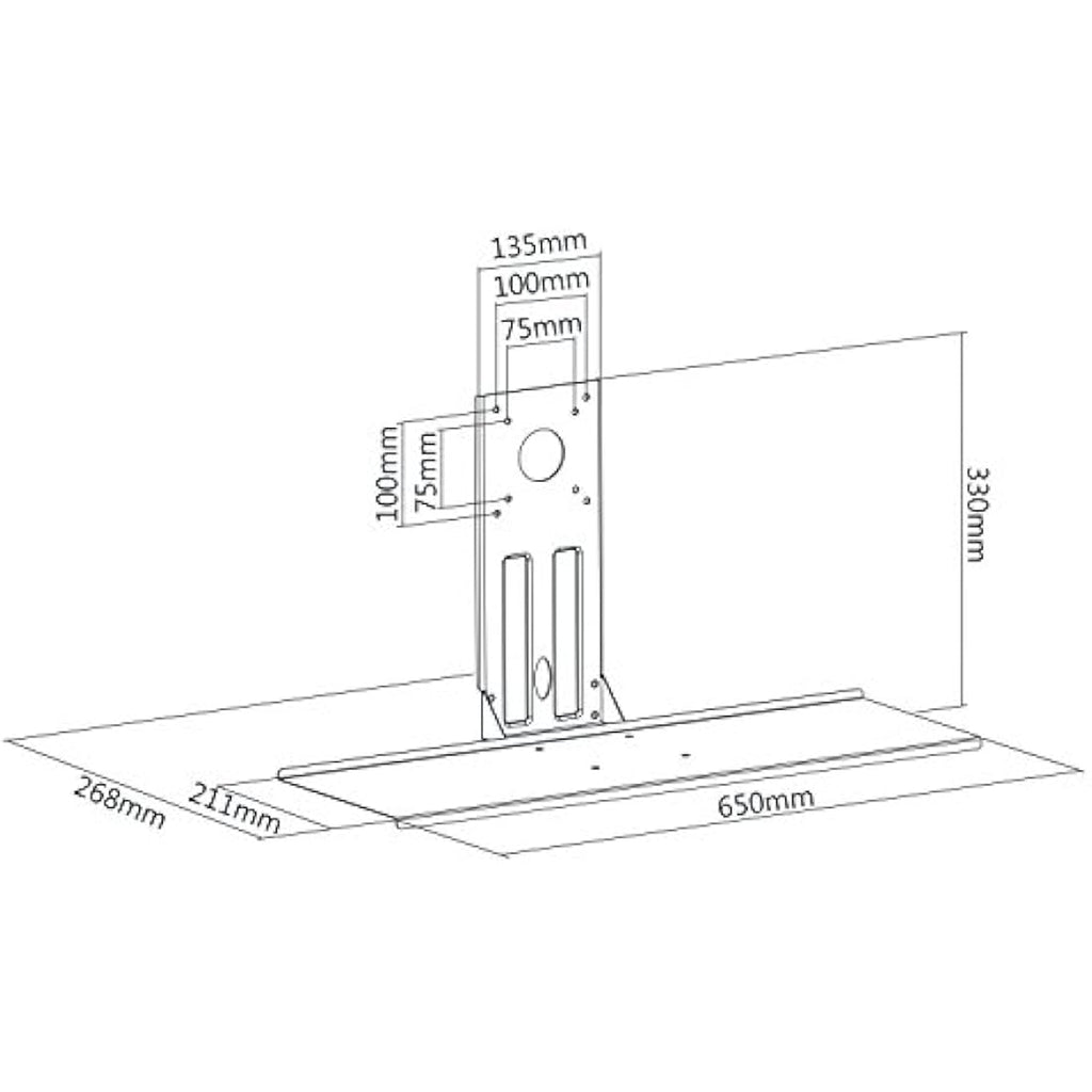 Maclean MC-756 VESA Keyboard and Mouse Tray Support – 75x75 100x100
