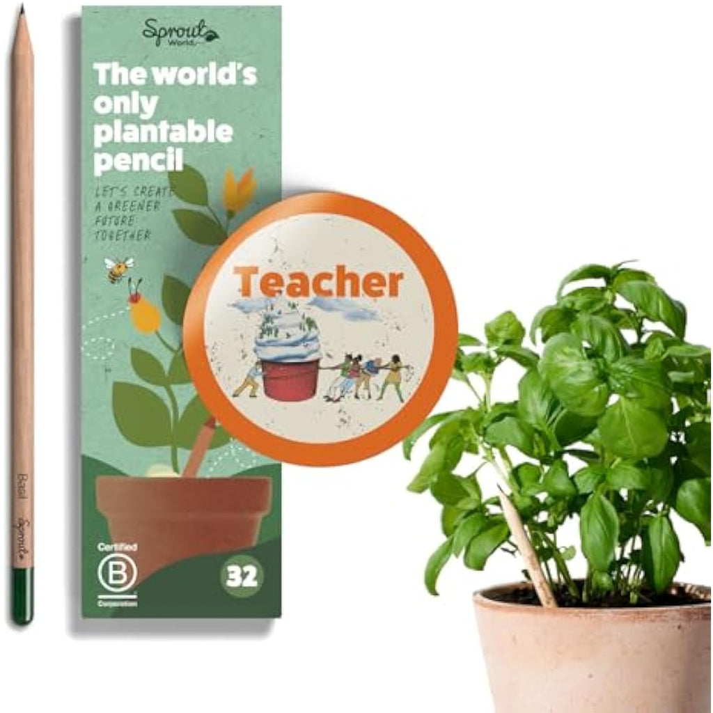 SproutWorld Plantable Pencils | Teacher's Edition 32-Pack | HB Graphite