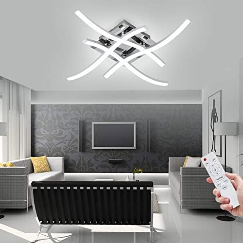 Modern LED Ceiling Light | 24W Dimmable Curved Flush Mount