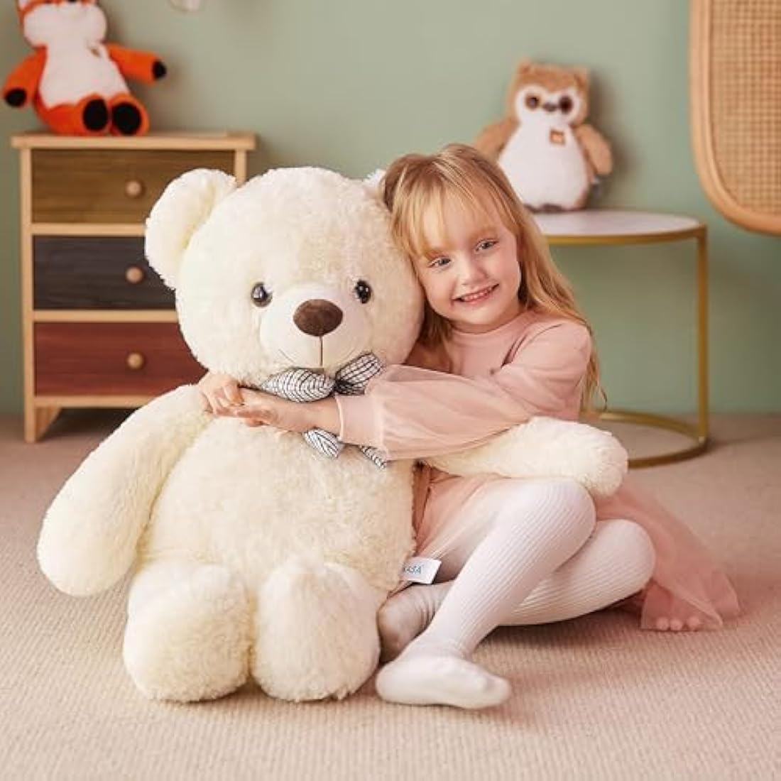 IKASA Giant Teddy Bear Stuffed Animal - 78cm Soft Plush Toy (White)