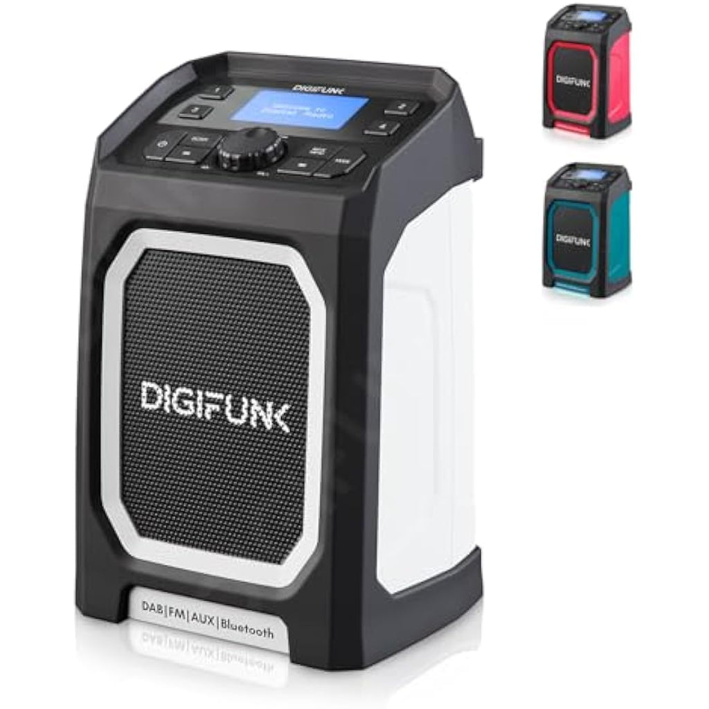 DigiFunk Site Radio – DAB/DAB+ Bluetooth IP65 Waterproof Rugged Work Radio