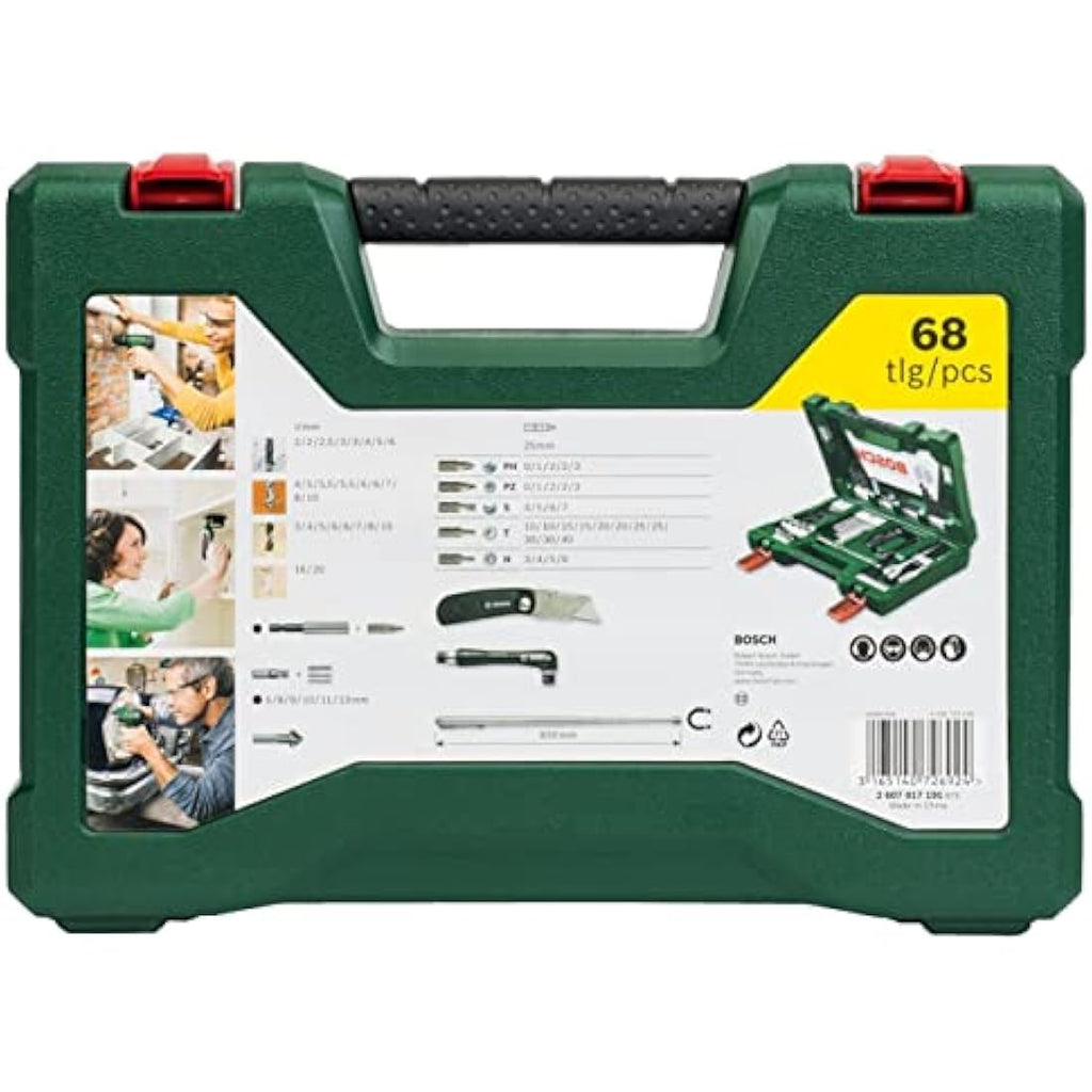 Bosch V-Line 68-Piece Titanium Drill and Screwdriver Bit Set