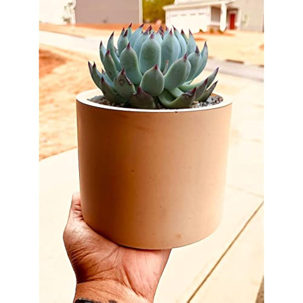Osilifen 7 Inch Large Round Silicone Planter Mold for Concrete & Cement