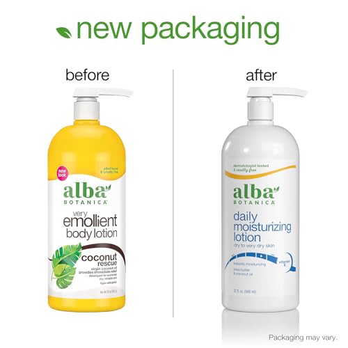 Alba Botanica Coconut Rescue Body Lotion – Very Emollient, 32 oz