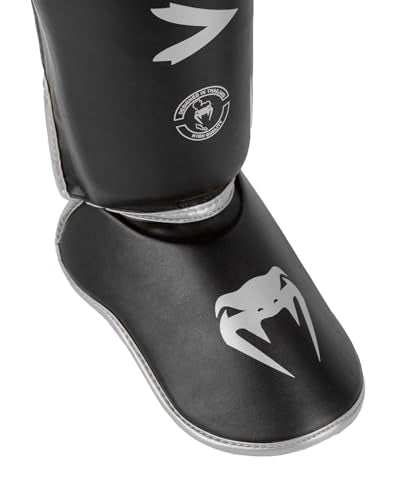 Venum Challenger Standup Shin Guards | Skintex Leather MMA Gear - Black
