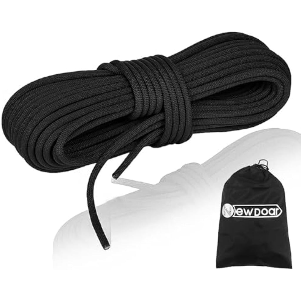 NewDoar 10mm Static Accessory Cord – 18KN High Strength Double Braid Rope