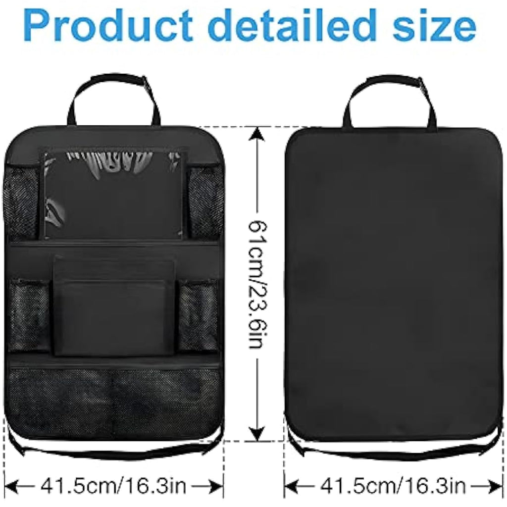 AiQInu Car Back Seat Organiser & Protector | Waterproof Oxford | 2 Pack