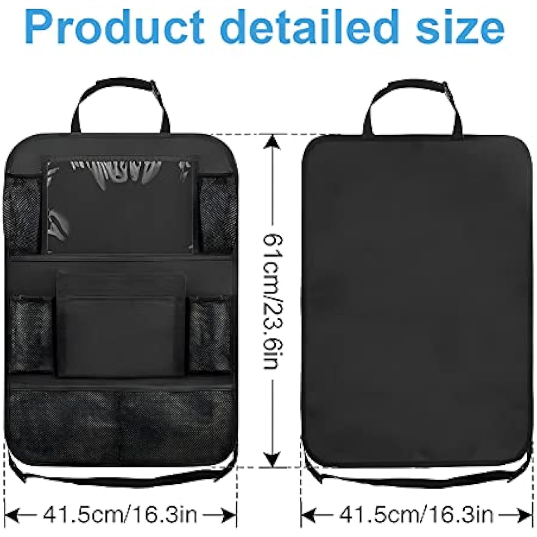 AiQInu Car Back Seat Organiser & Protector | Waterproof Oxford | 2 Pack