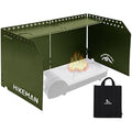 HIKEAMN Folding Gas Stove Windshield – Aluminum Camping Windscreen