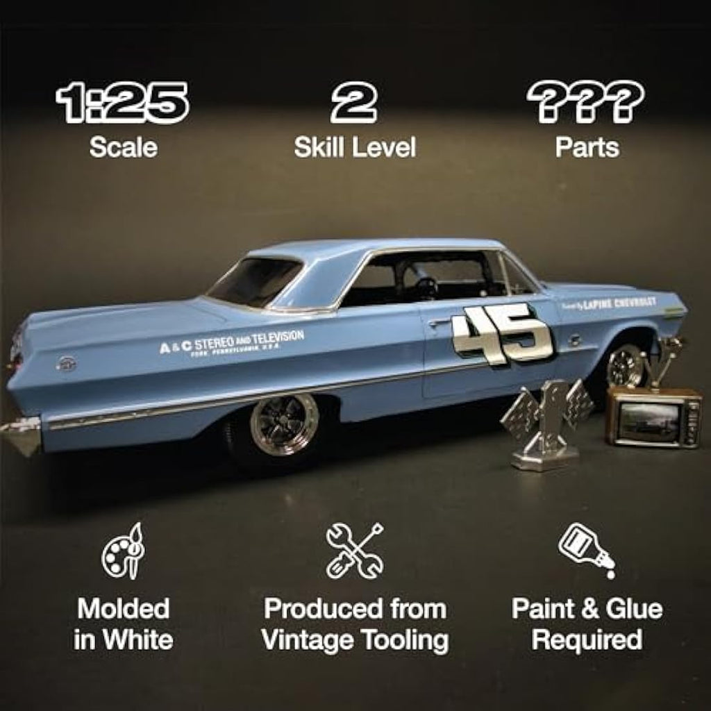 1963 Chevy Impala SS Model Kit - AMT 1:25 Scale Classic Car Hobby