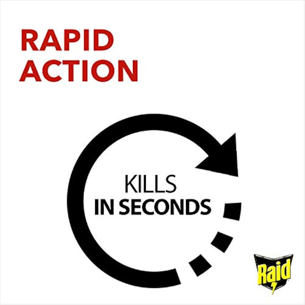 Raid Rapid Action Fly & Wasp Killer Spray, Indoor Use - 6 x 300ml
