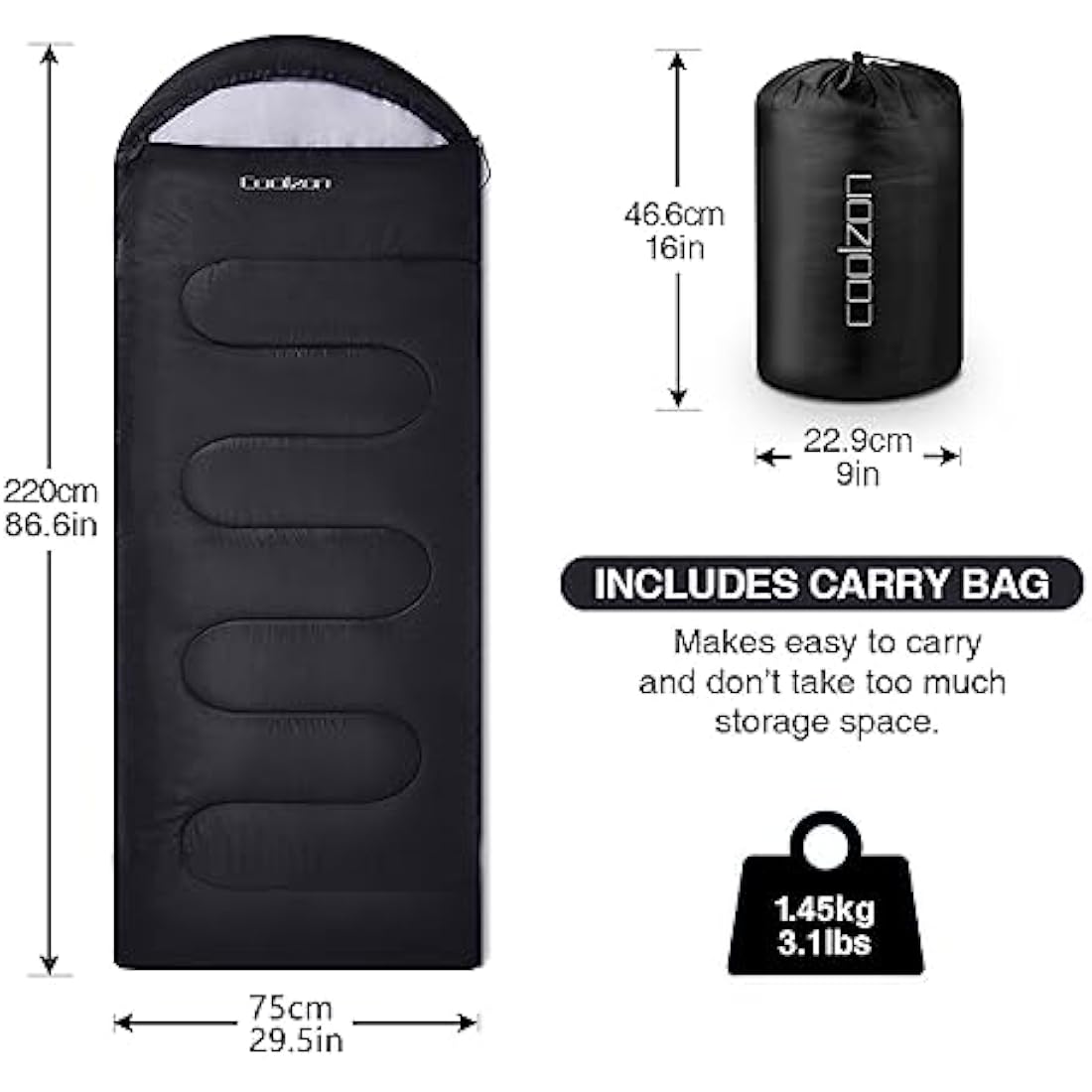 Jolof Store Outdoor Sleeping Bag – 3-4 Season Ultralight Waterproof Blanket